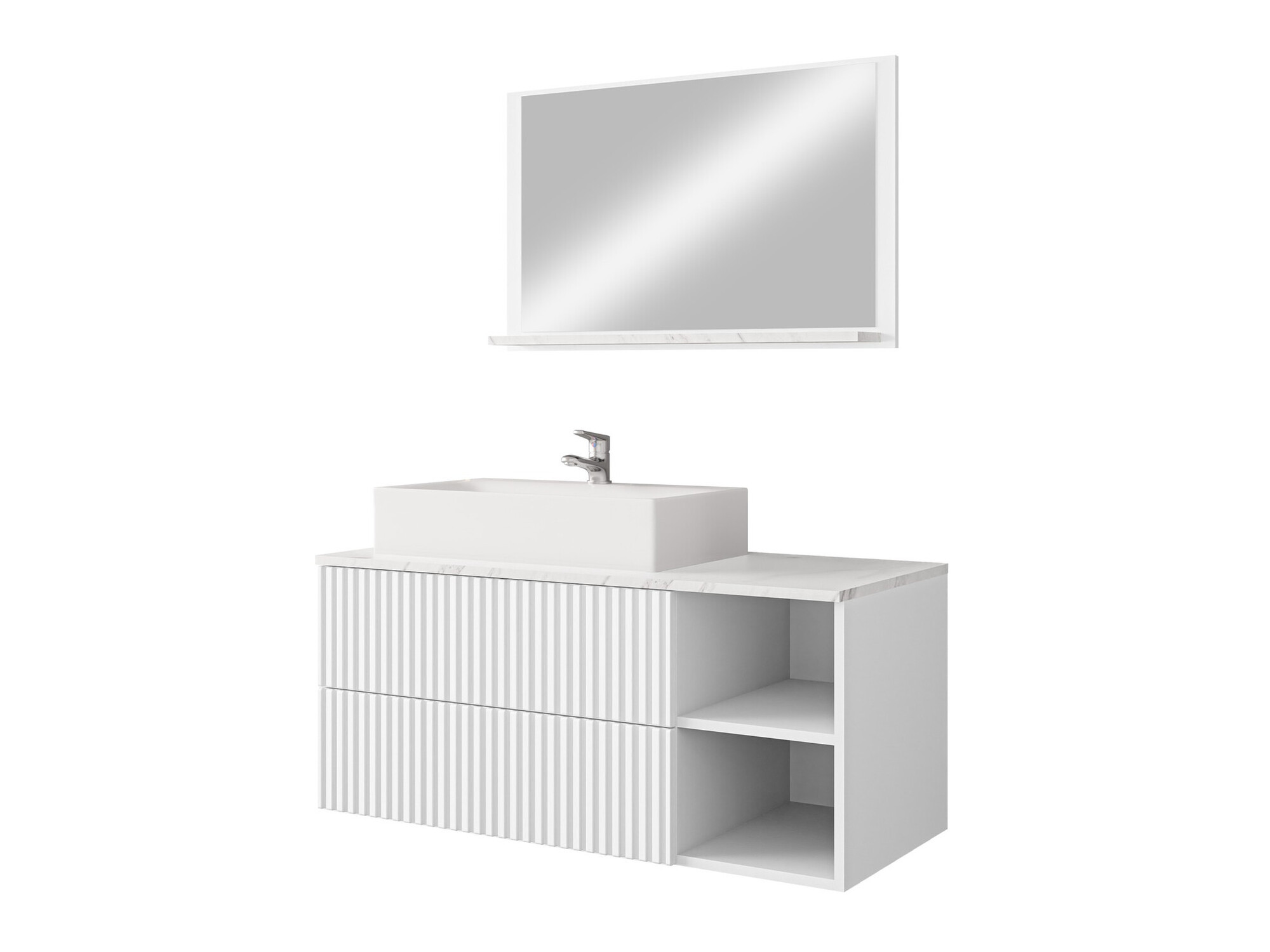 Ensemble de salle de bain Ophruvi 103 (Blanc)
