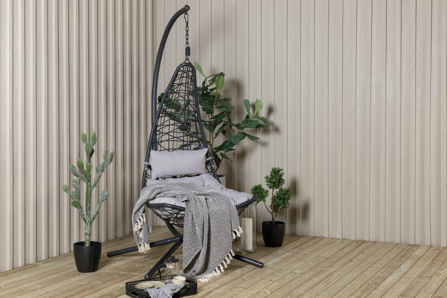 Chaise suspendu Dallas 519 (Noir)