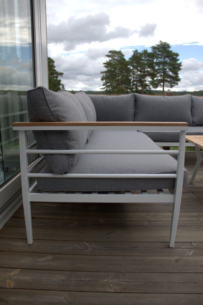 Ensemble de mobilier de jardin Dallas 525 (Blanc + Gris)