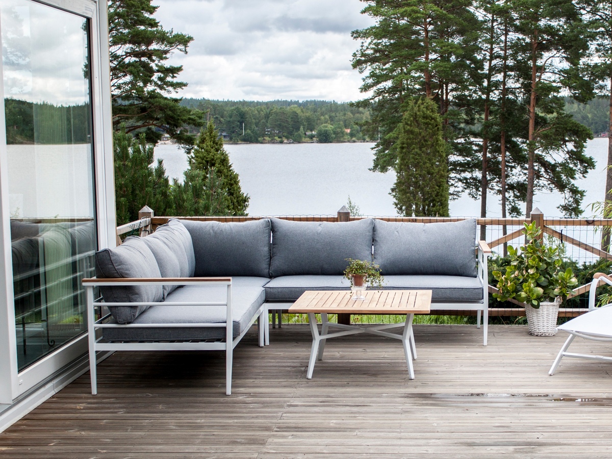 Ensemble de mobilier de jardin Dallas 525 (Blanc + Gris)