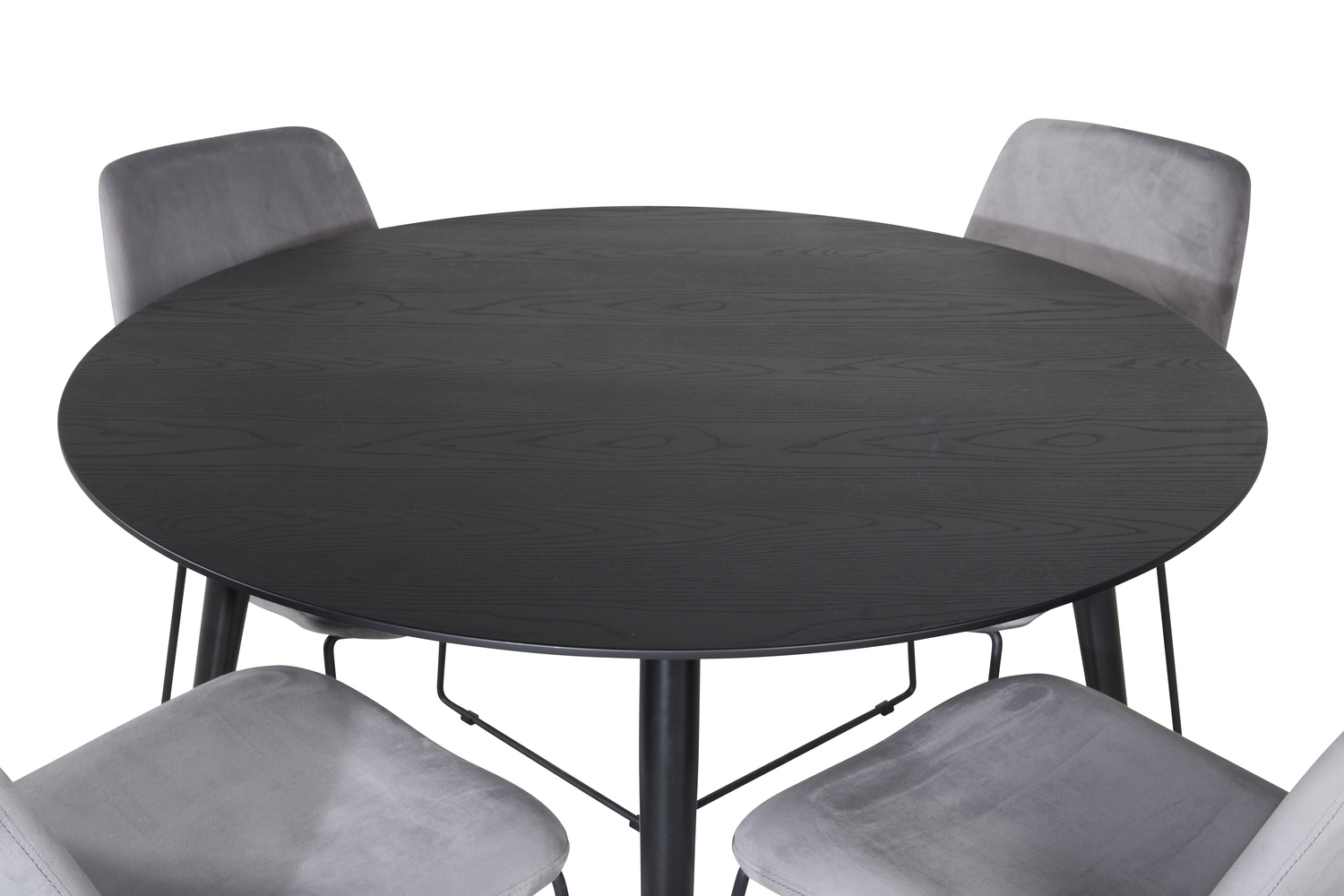 Salle à manger complète Dallas 1189 (Gris + Noir)