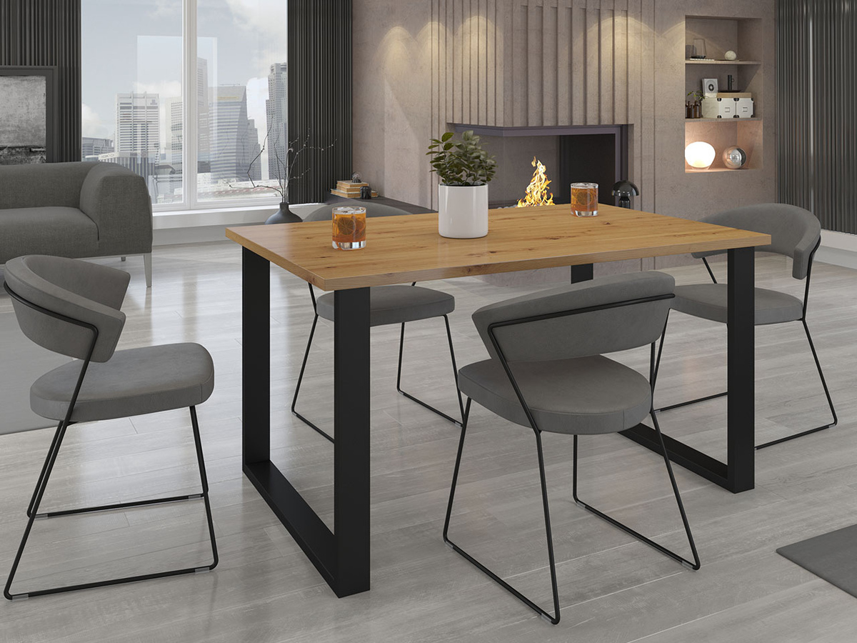 Table Tucson 137 (Chêne Artisan + Noir)