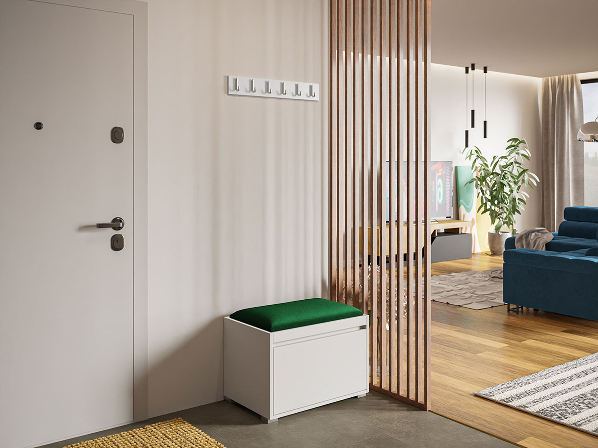Meuble d'entrée Comfivo Pinus VIII (Blanc + Manila 35)