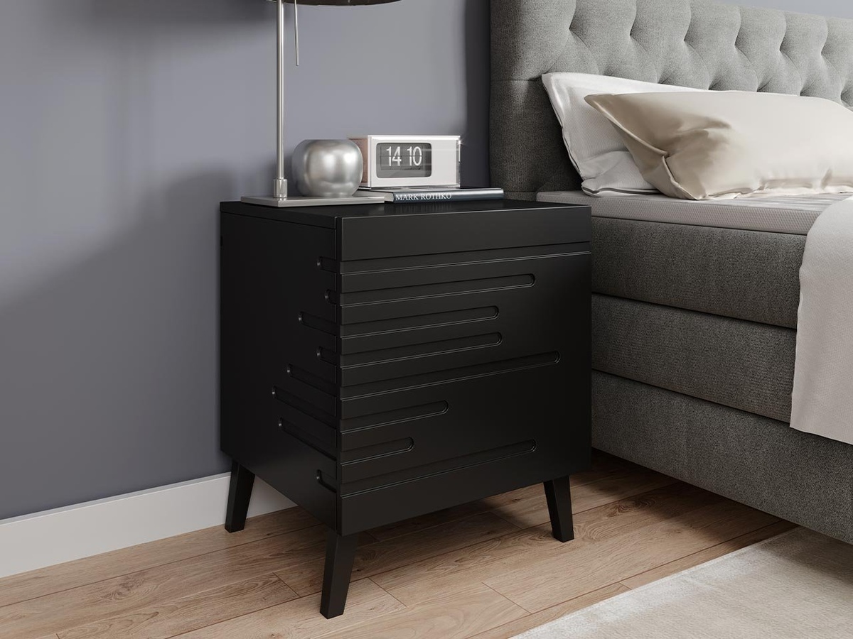 Ensemble de tables de chevet Charlotte 141 (Noir)