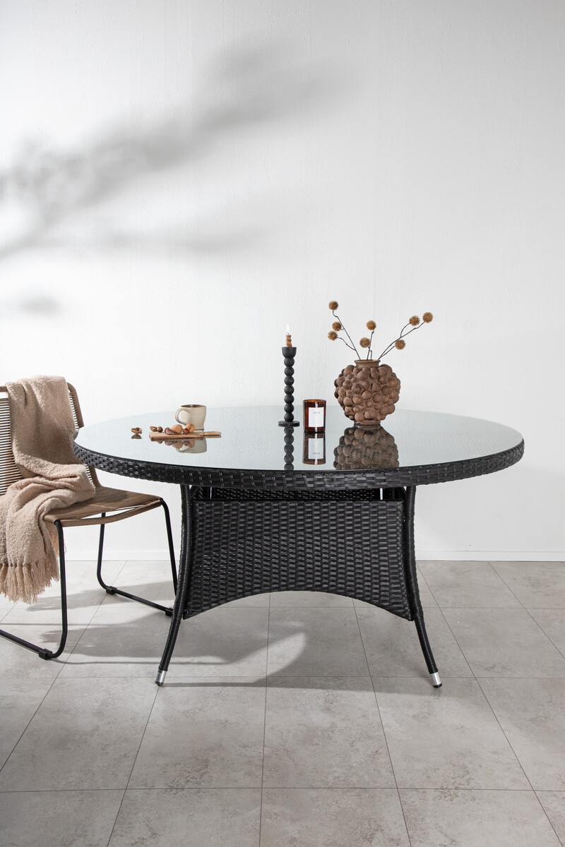 Table de jardin Dallas 667 (Noir + Gris)