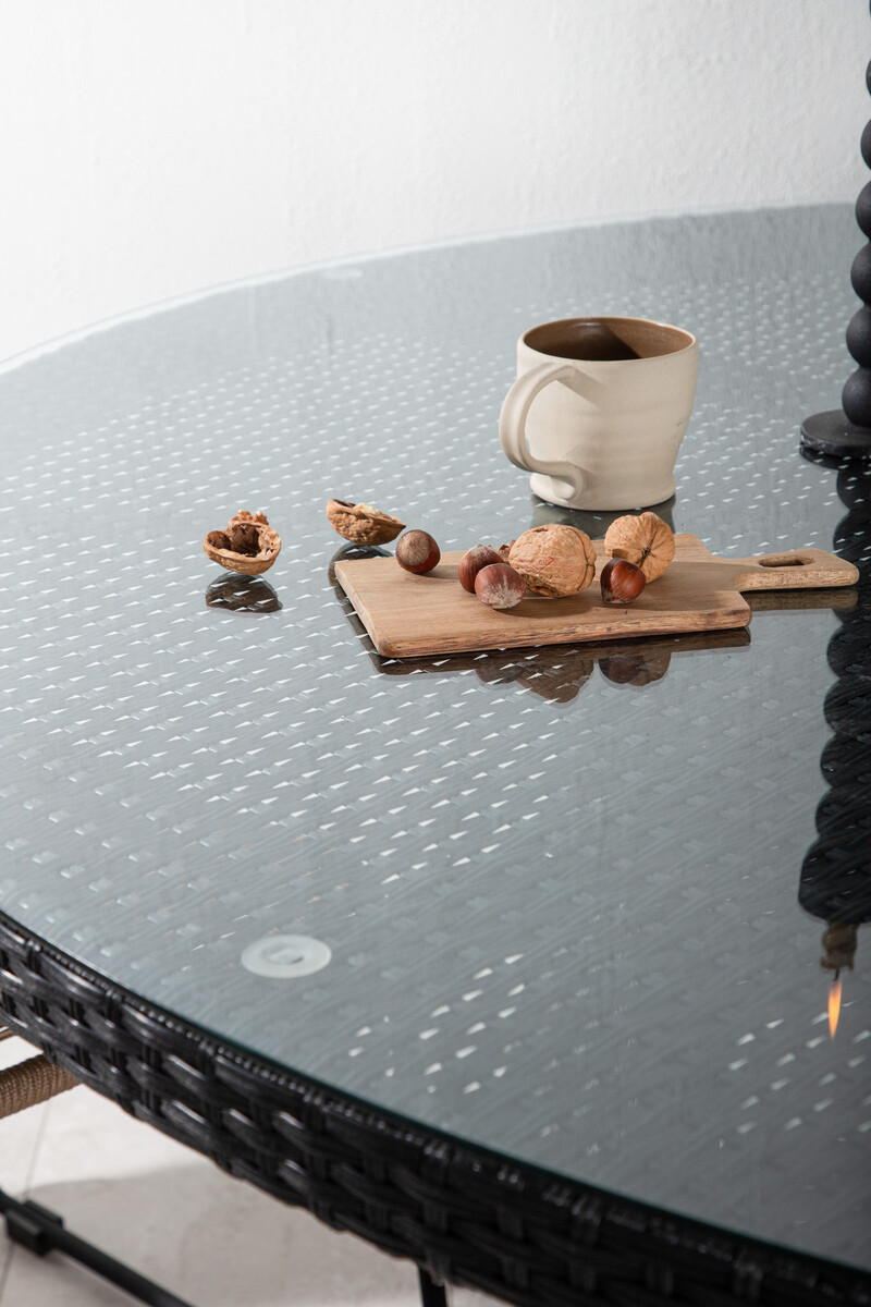 Table de jardin Dallas 667 (Noir + Gris)