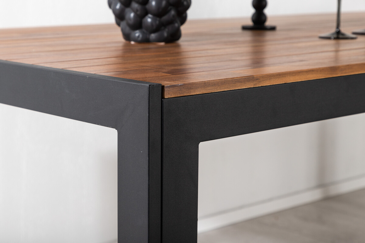 Table de jardin Dallas 673 (Acacia + Noir)