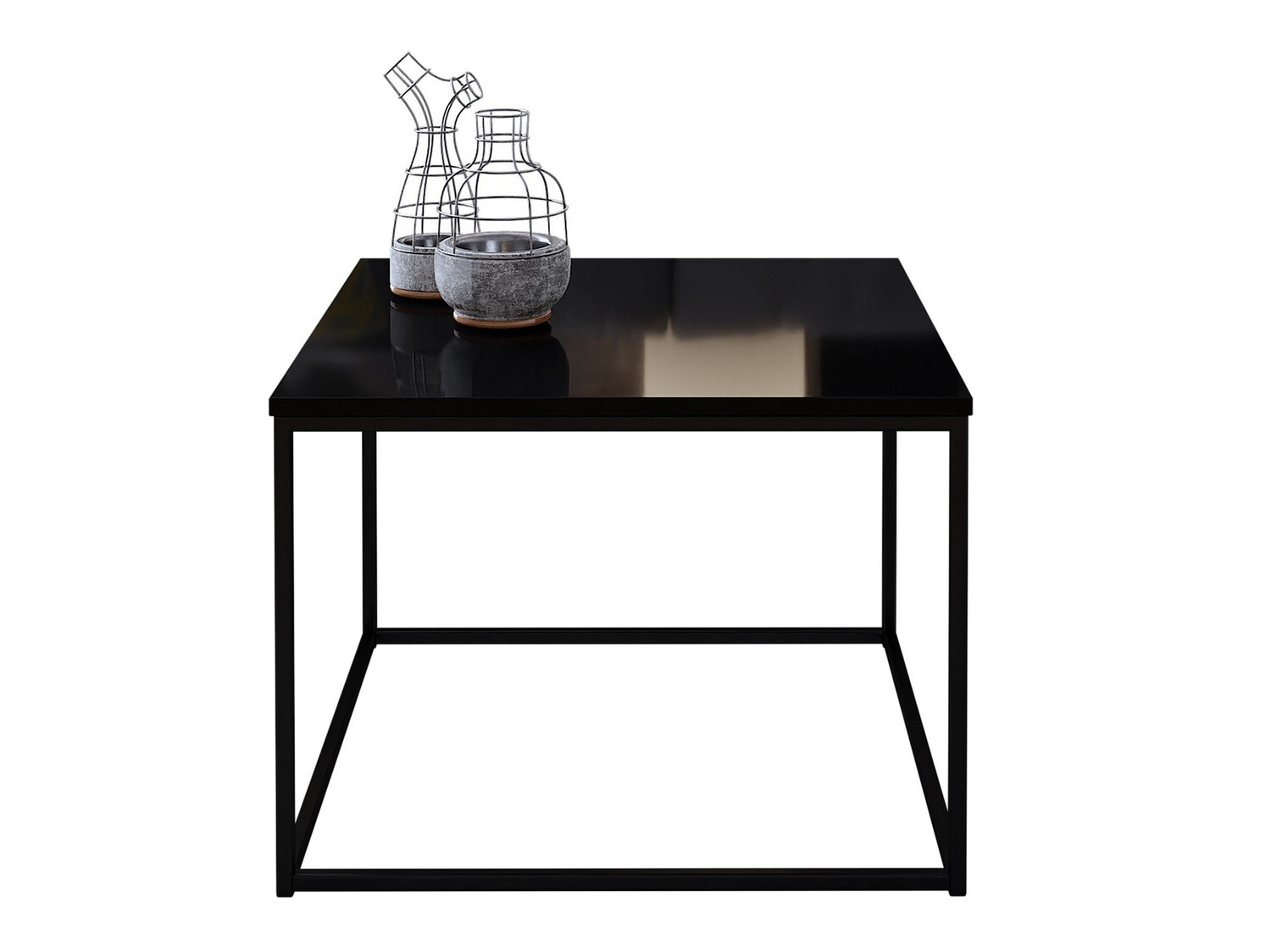 Table basse Germantown 105 (Noir mat + Noir brillant)