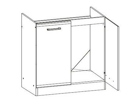 Armoire modulaire pour évier avec portes Eli Light 107