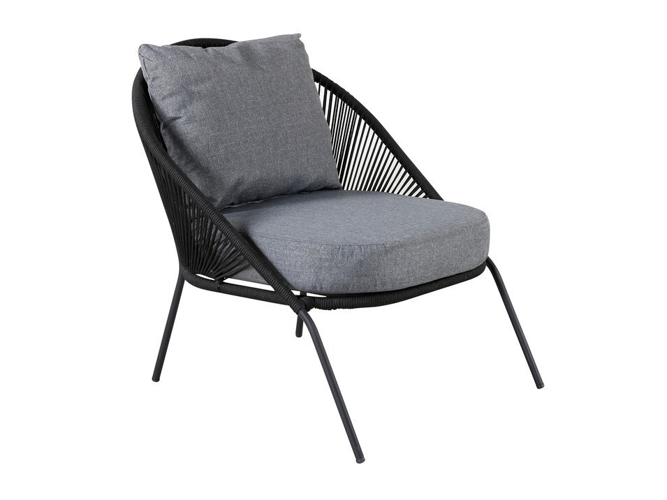 Fauteuil de jardin Dallas 1079 (Noir + Gris)
