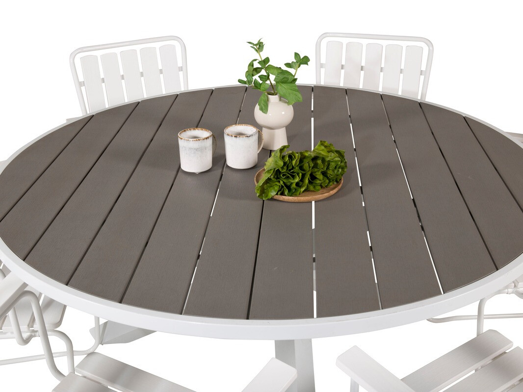 Table de jardin Dallas 2153 (Gris + Blanc)