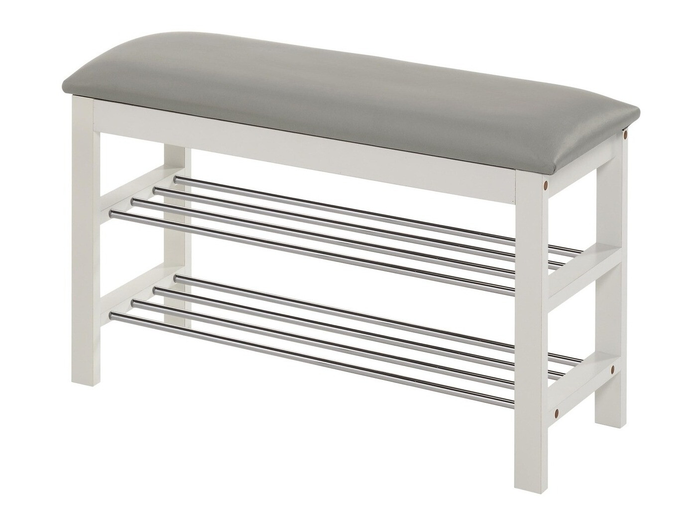 Meuble à chaussures Houston 967 (Blanc + Gris)