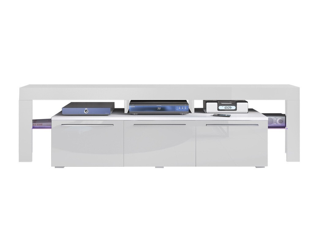Meuble TV Arbor (Blanc + Blanc brillant)