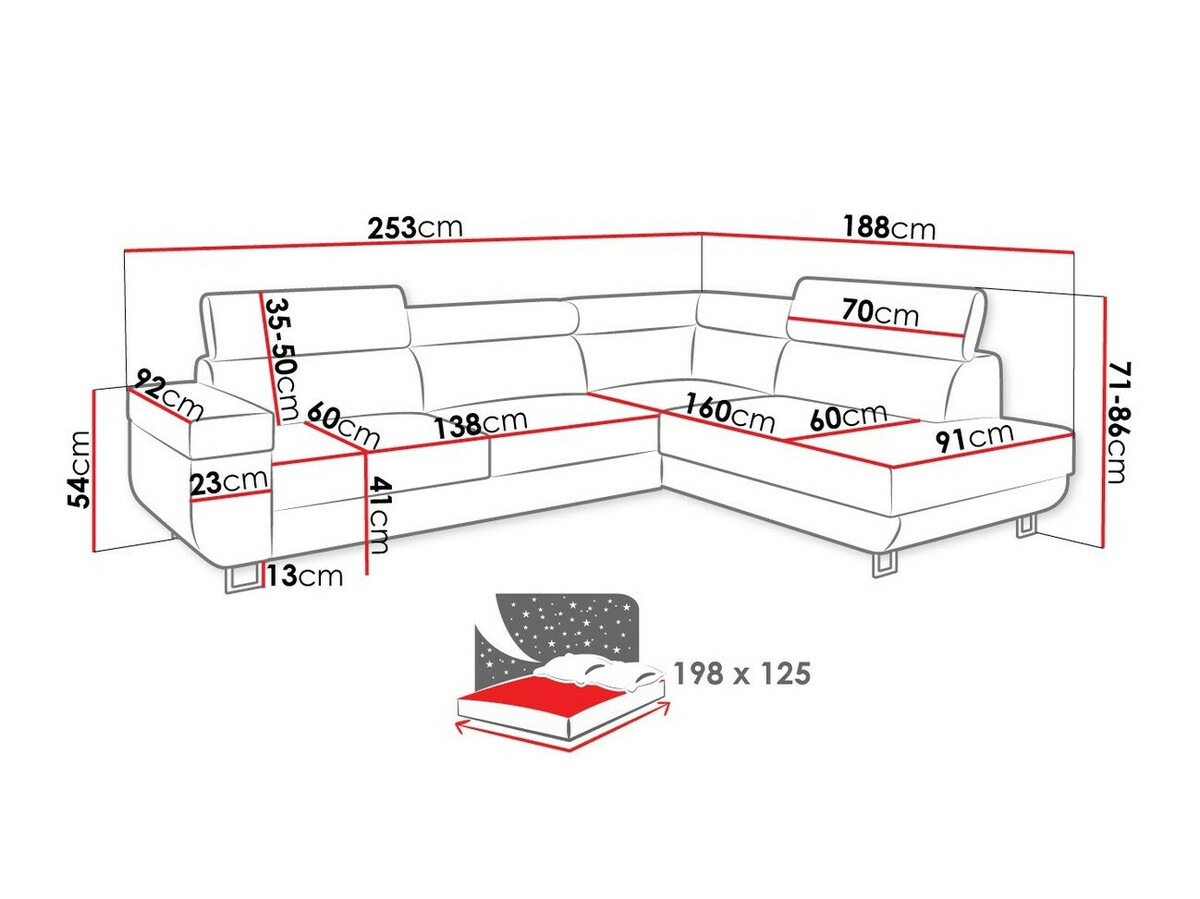 Canapé d'angle Comfivo Liberta (Lux 05 + Lux 06)