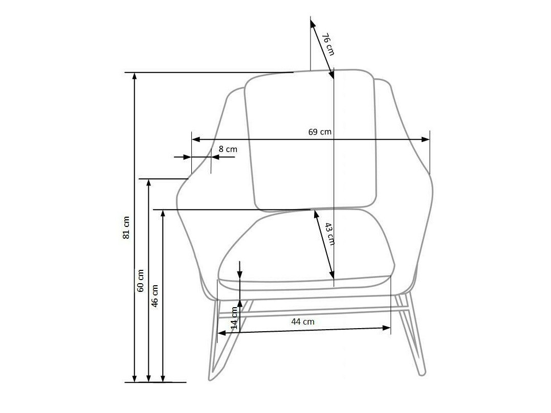 Fauteuil Houston 846 (Turquoise + Doré)