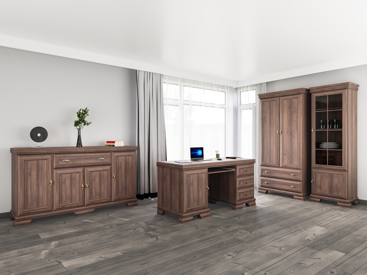 Ensemble de bureau à domicile Salmeru 124 (Samoa King Noix)
