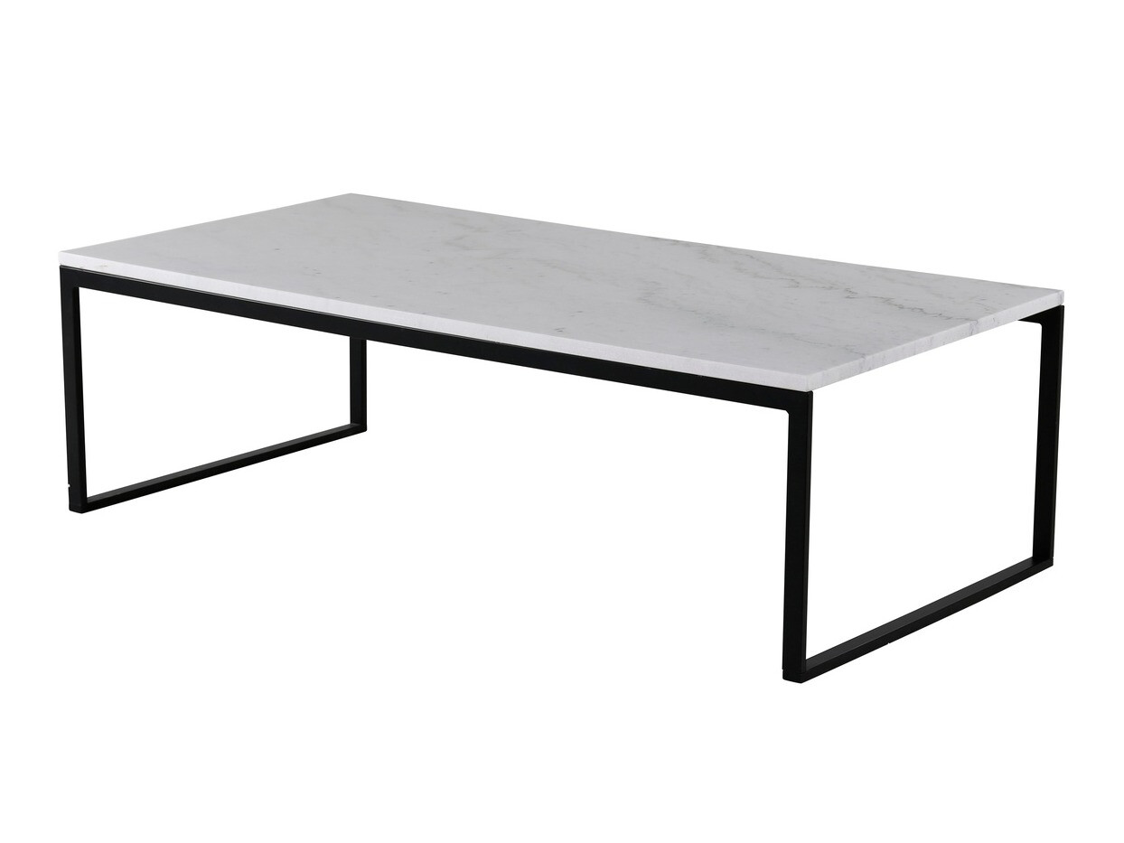 Table basse Dallas 179 (Marbre blanc + Noir)