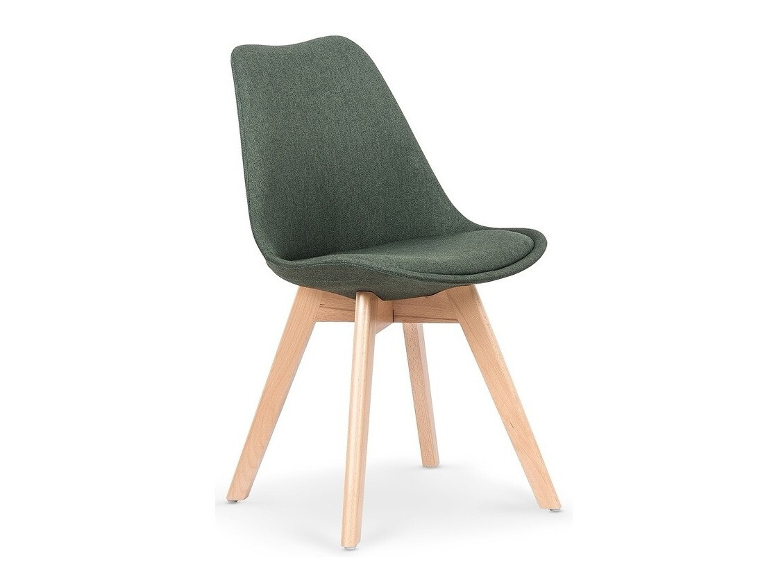Chaise Houston 412 (Vert foncé + Clair bois)