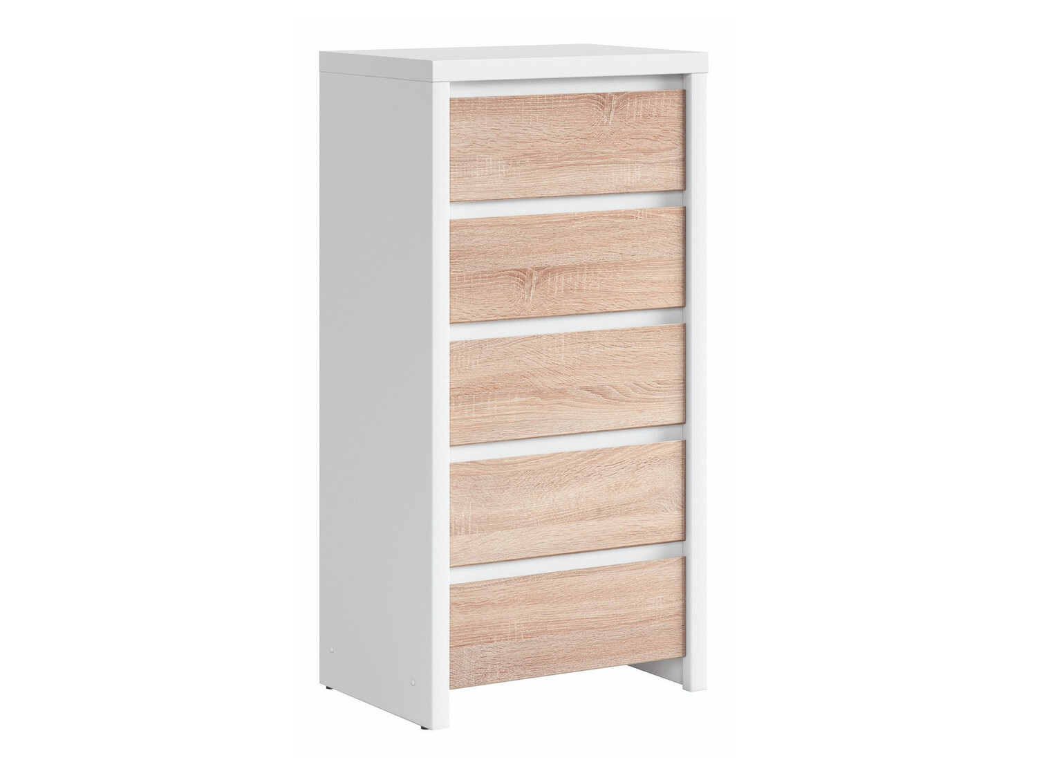 Commode Nolroma 106 (Blanc + Sonoma chêne)