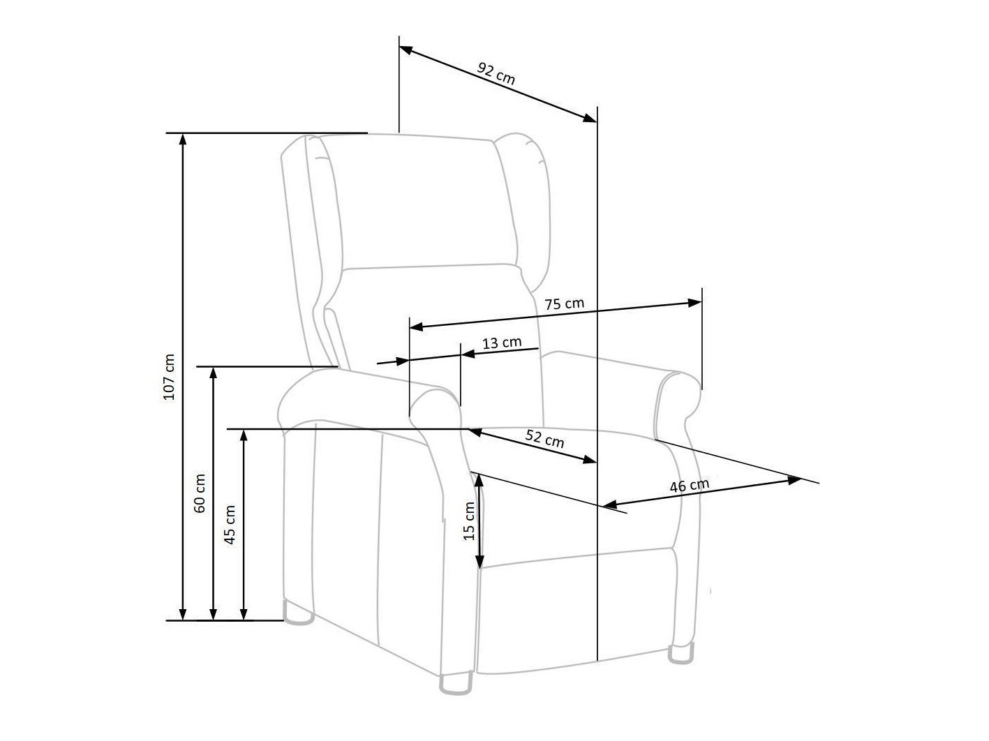 Fauteuil inclinable Houston 878 (Bluvel 78)