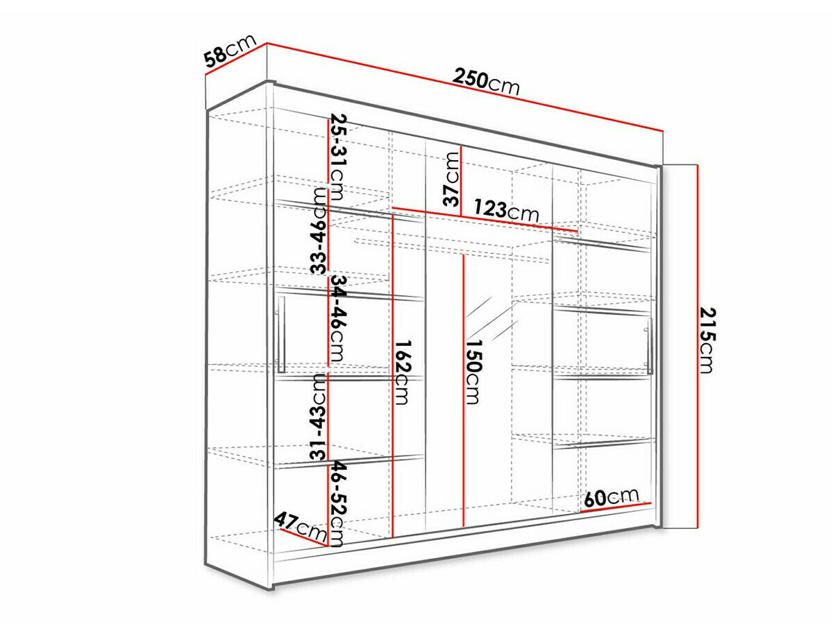 Armoire Closico Ordo VI (Blanc)