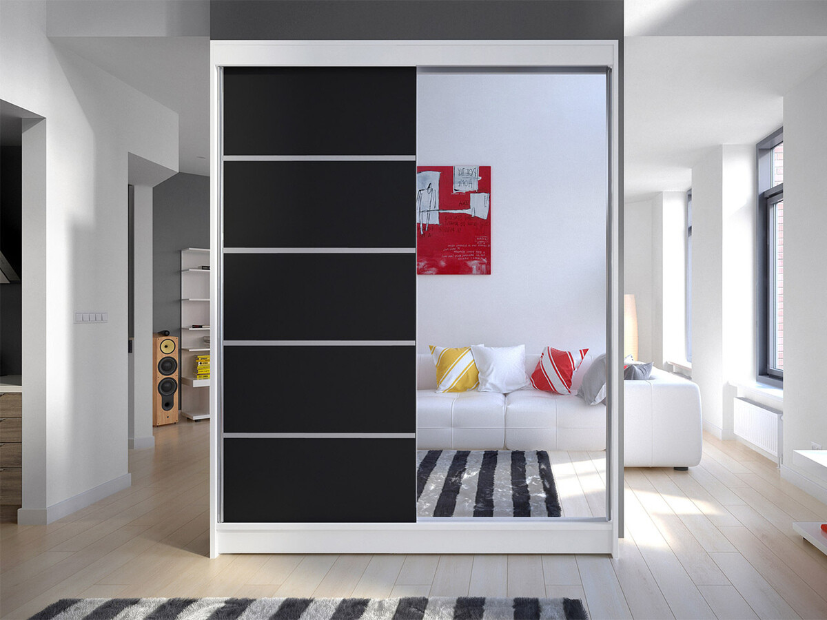 Armoire Closico Vastor III (Blanc + Noir)