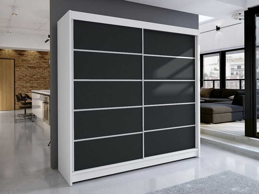 Armoire Closico Cavaris IV (Blanc + Noir)