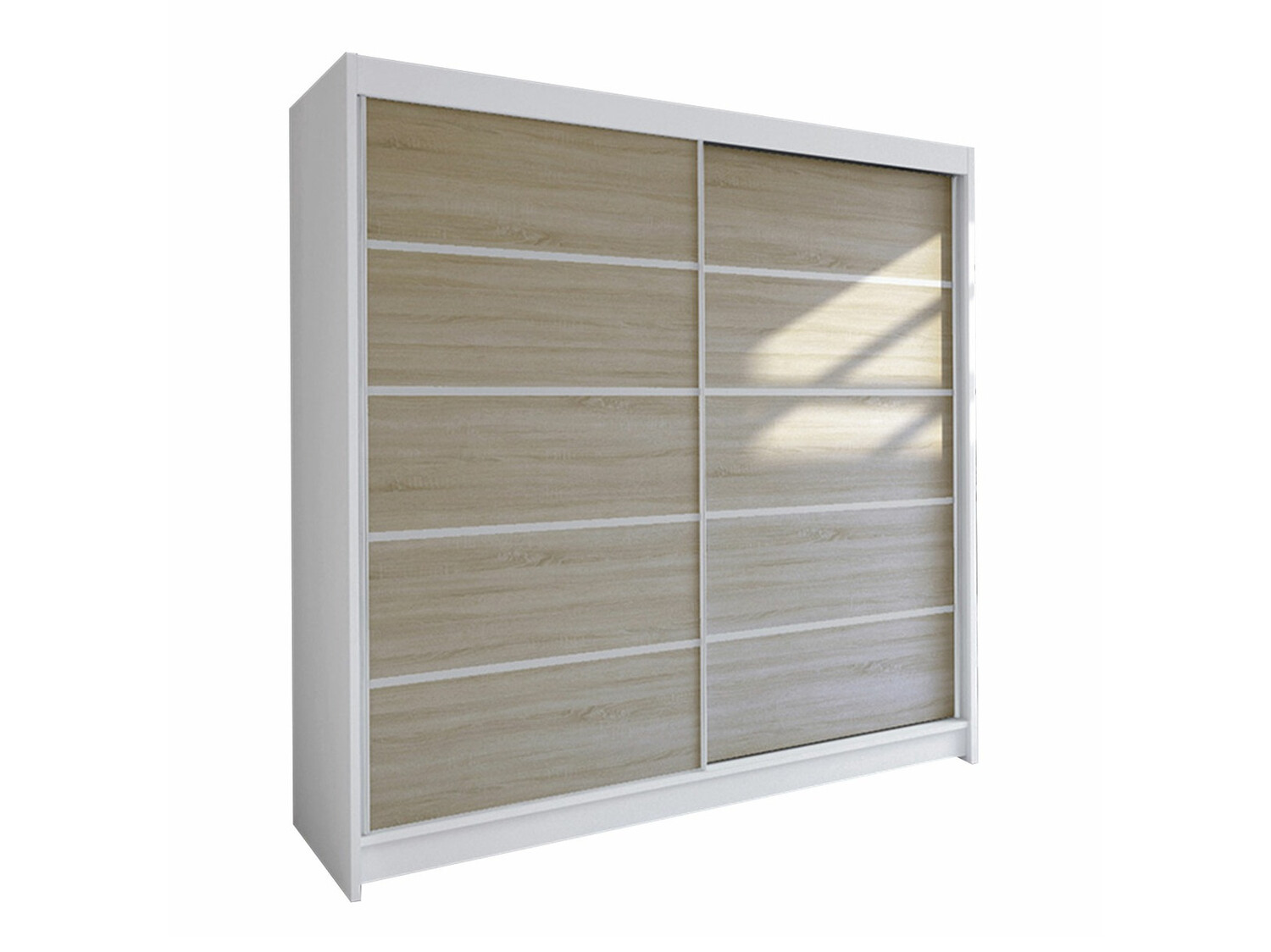 Armoire Closico Cavaris IV (Blanc + Sonoma chêne)