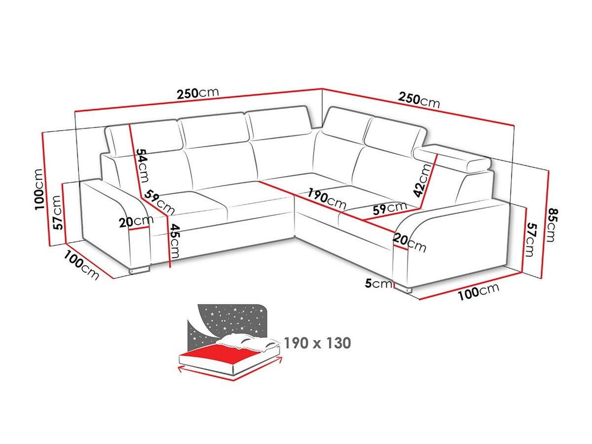 Canapé d'angle Ovos I (Crown 18)