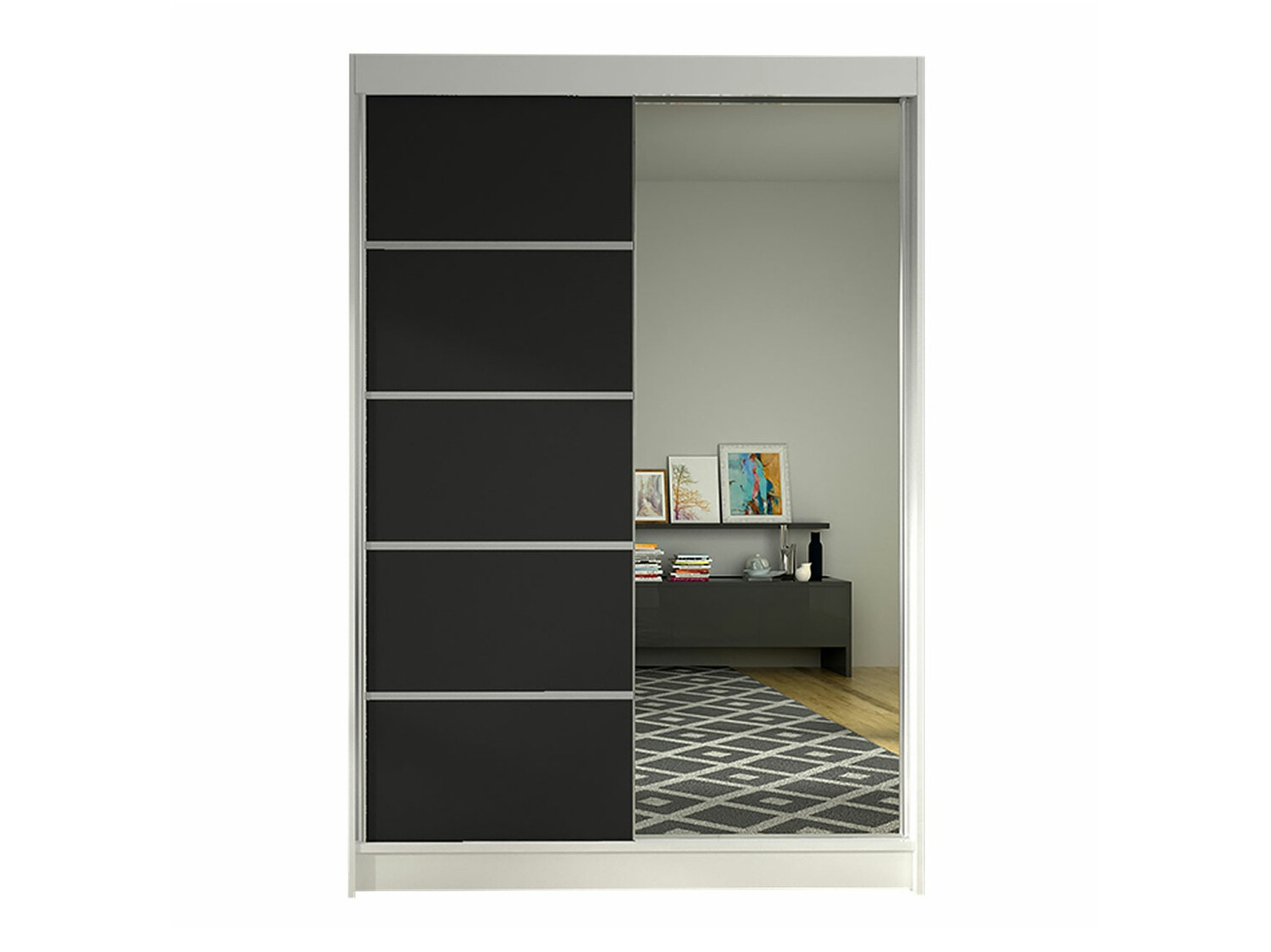 Armoire Closico Salvor III (Blanc + Noir)