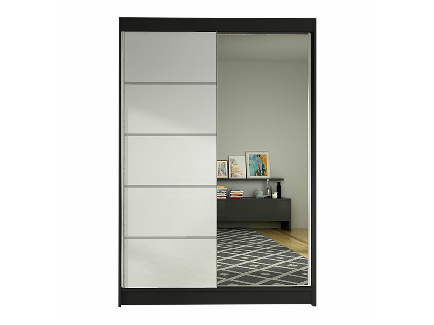 Armoire Closico Salvor III (Noir + Blanc)