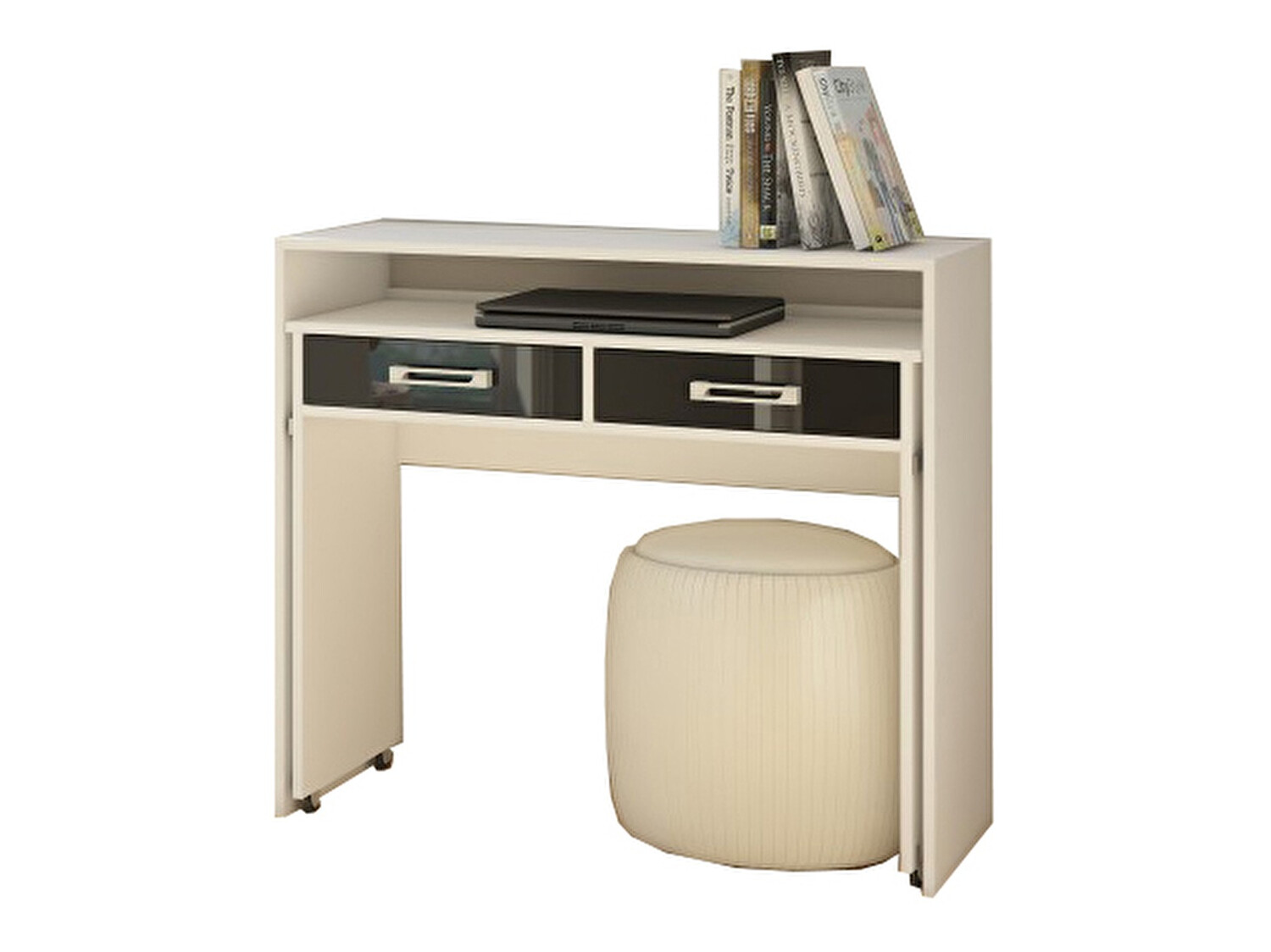 Bureau Gilroy 103 (Blanc + Noir brillant)