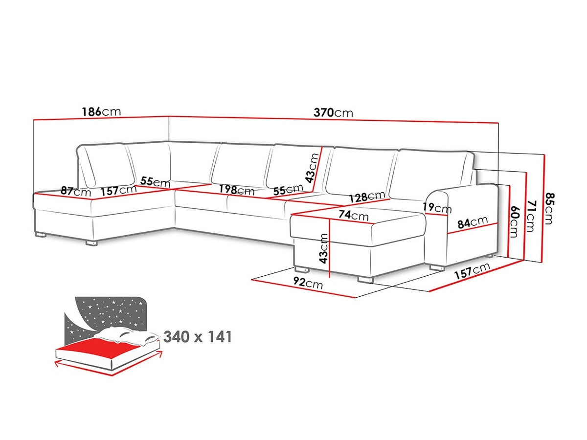 Canapé d'angle Comfivo Flumen III (Abriamo 03)