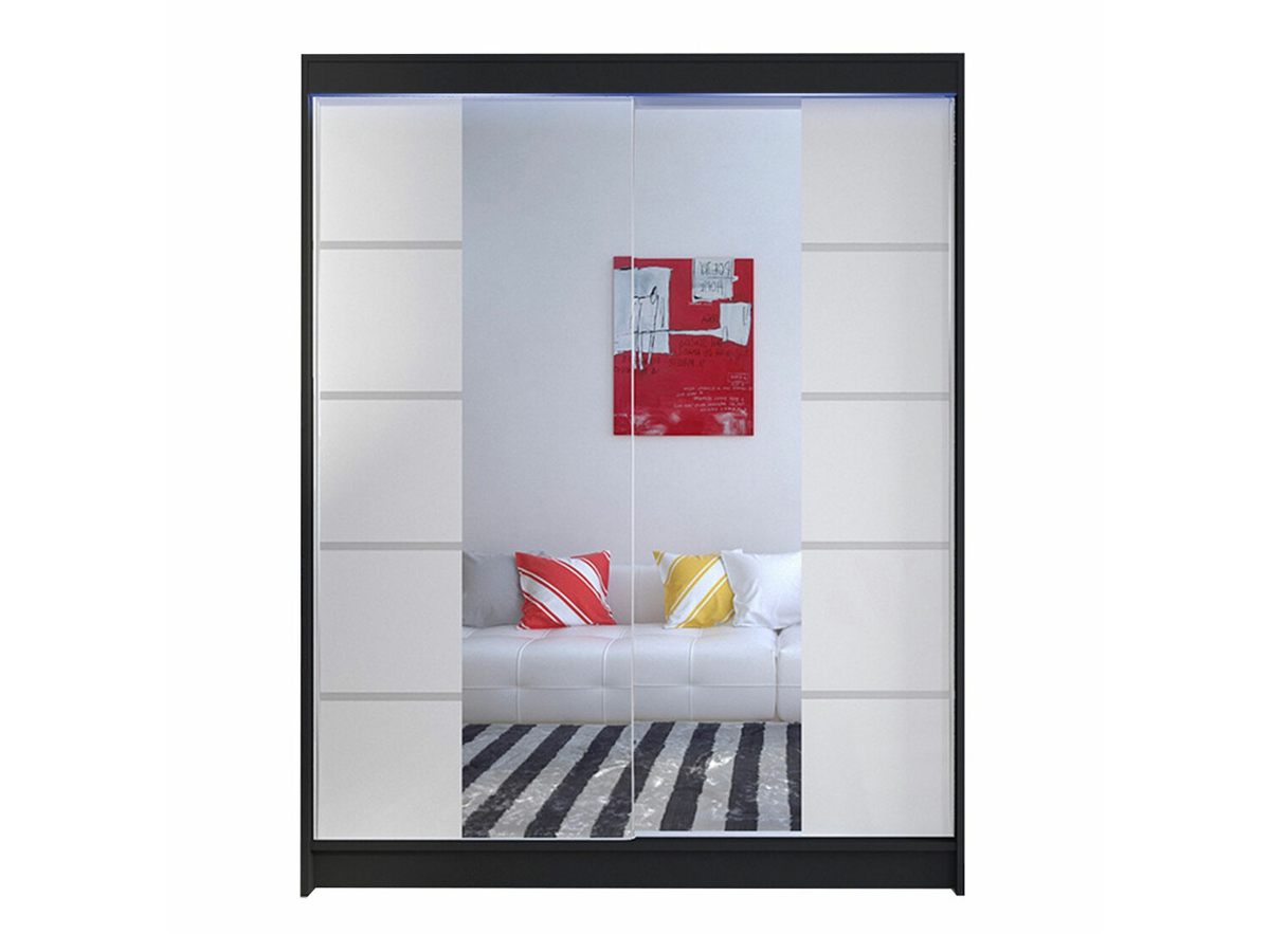 Armoire Closico 146 (Noir + Blanc)