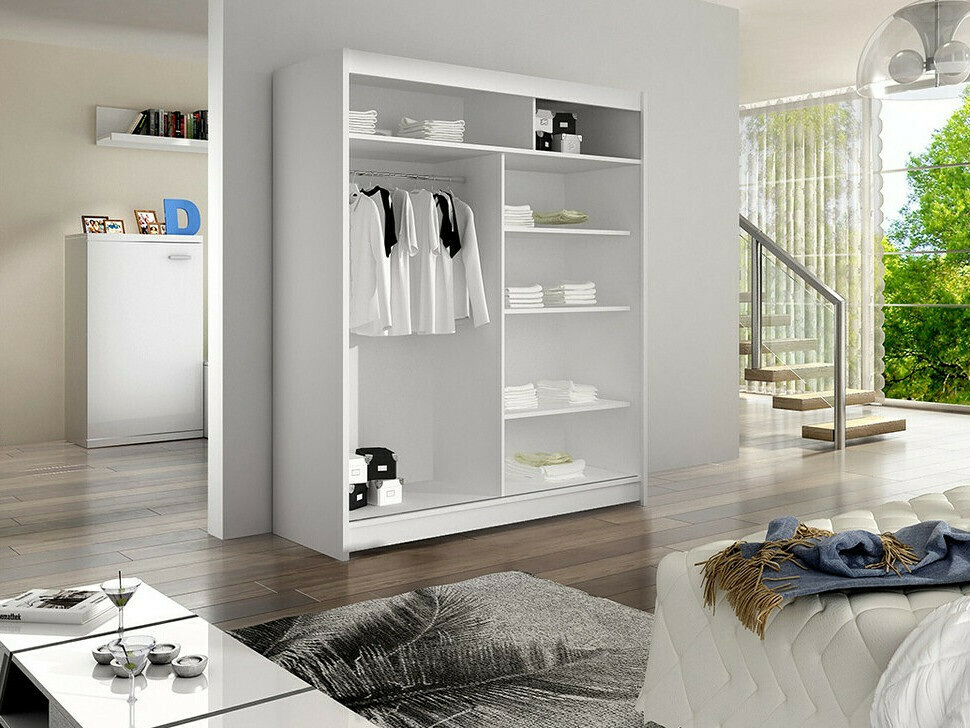 Armoire Closico 146 (Noir + Blanc)