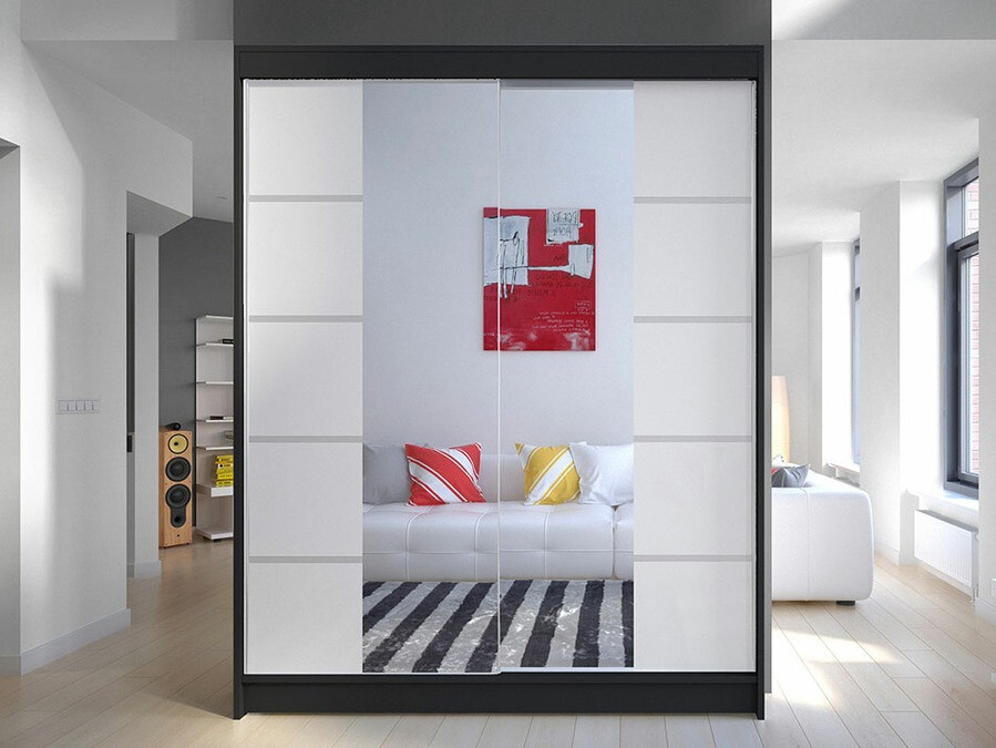 Armoire Closico Vastor V (Noir + Blanc)