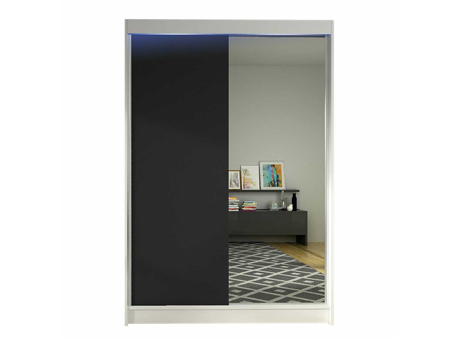 Armoire Closico Salvor I (Blanc + Noir)