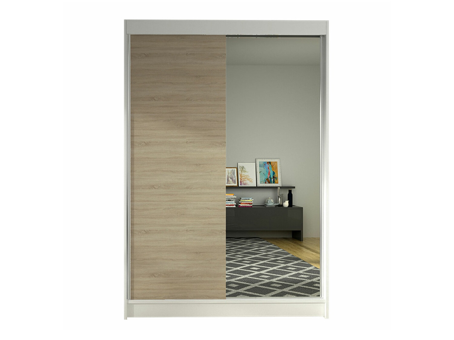 Armoire Closico Salvor I (Blanc + Sonoma chêne)
