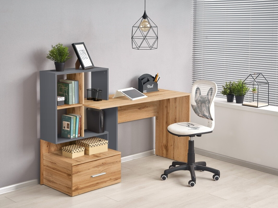 Bureau Houston 826 (Chêne wotan + Anthracite)