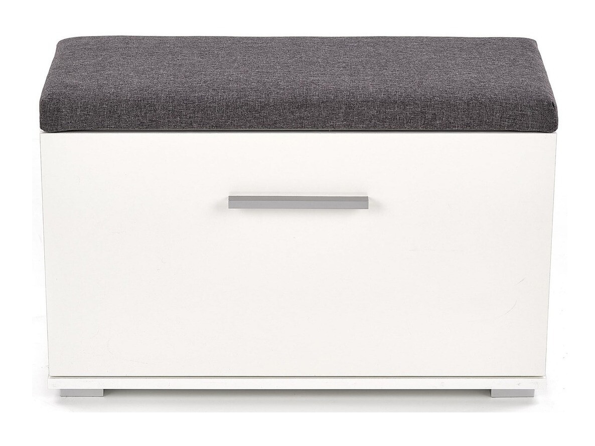 Meubles à chaussures Cirveso 117 (Blanc + Blanc brillant + Gris)