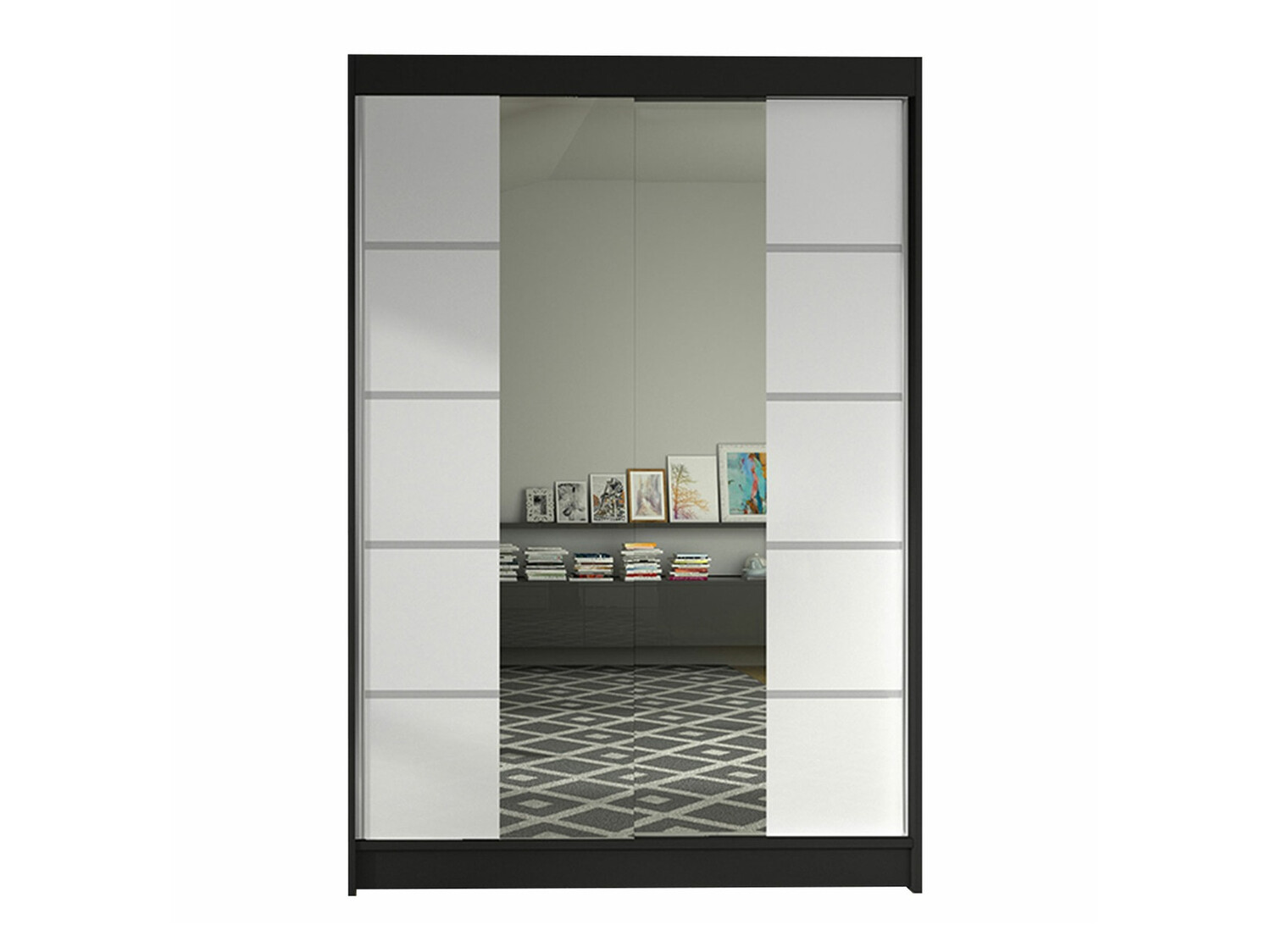 Armoire Closico Salvor V (Noir + Blanc)