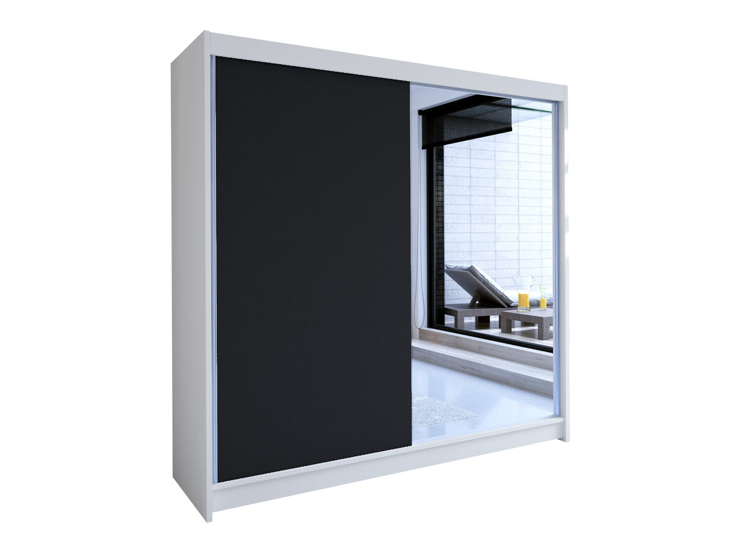 Armoire Closico Cavaris I (Blanc + Noir)