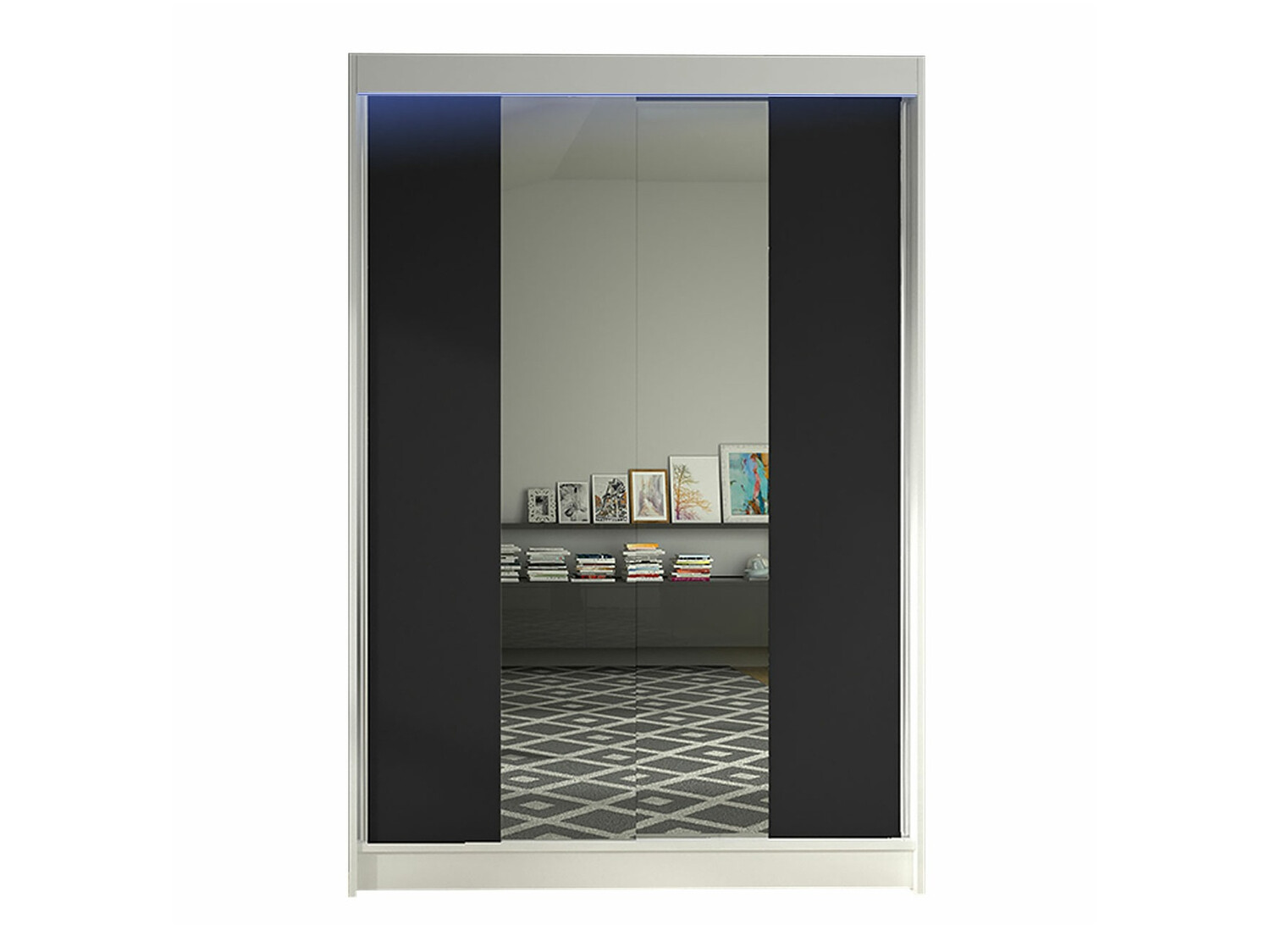 Armoire Closico Salvor II (Blanc + Noir)