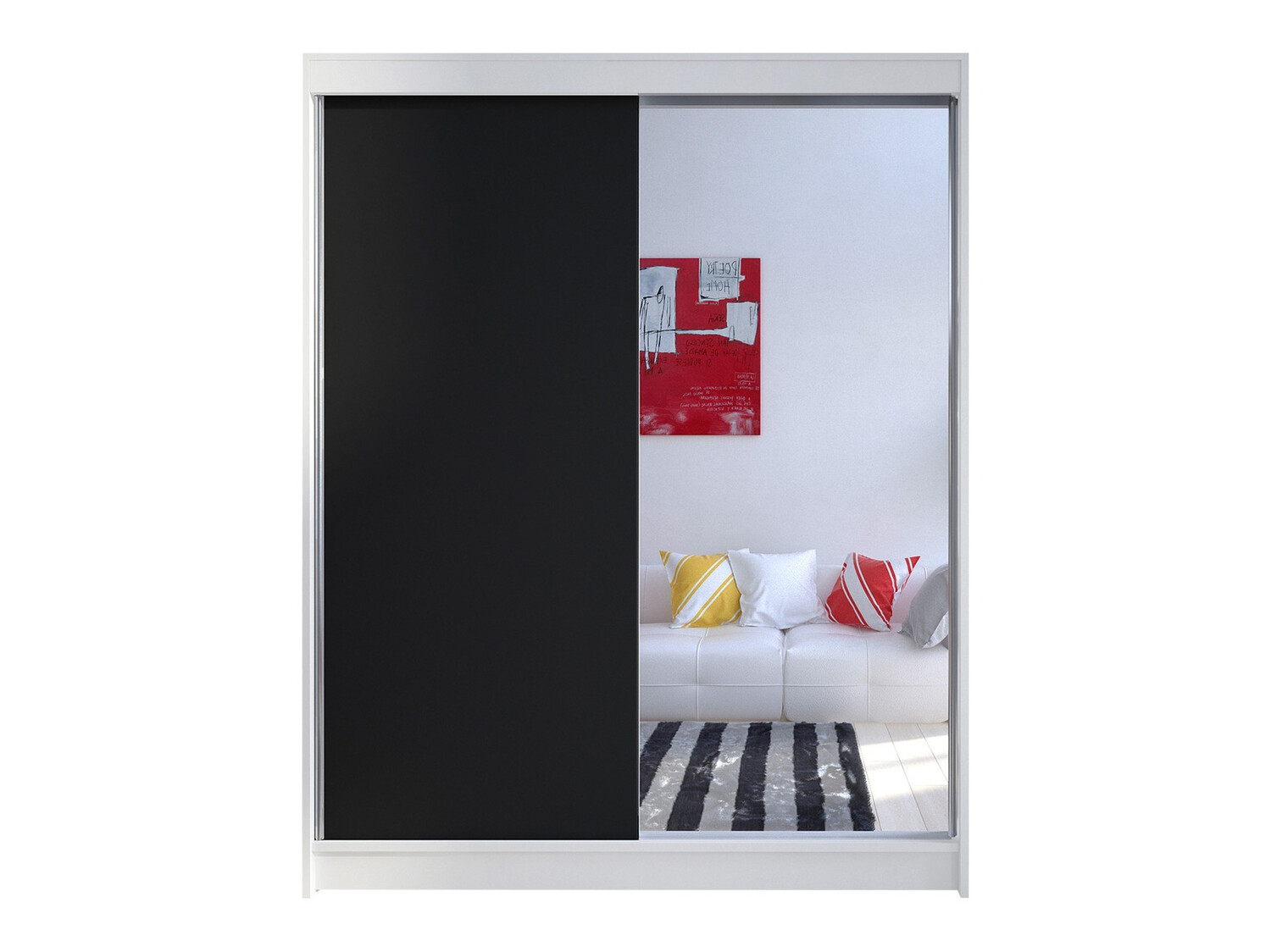 Armoire Closico Vastor I (Blanc + Noir)