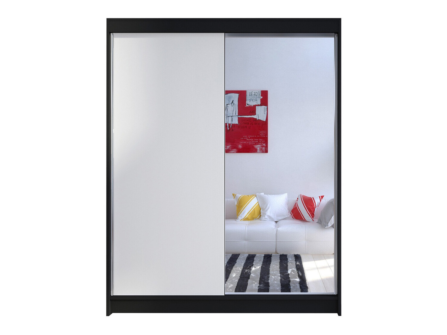 Armoire Closico Vastor I (Noir + Blanc)