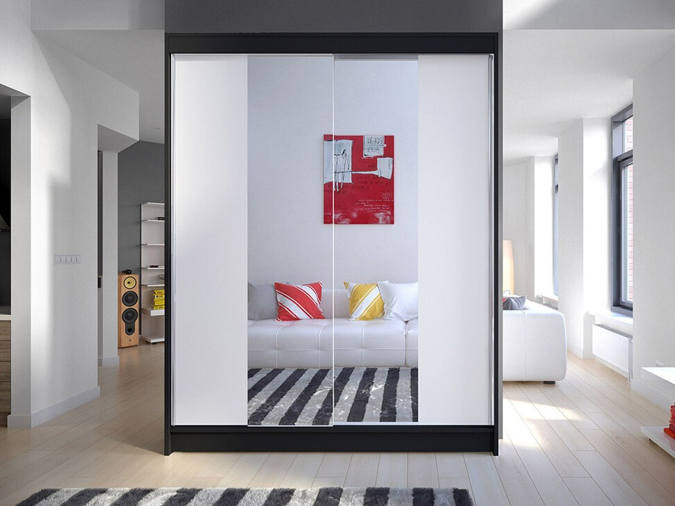 Armoire Closico Vastor II (Noir + Blanc)