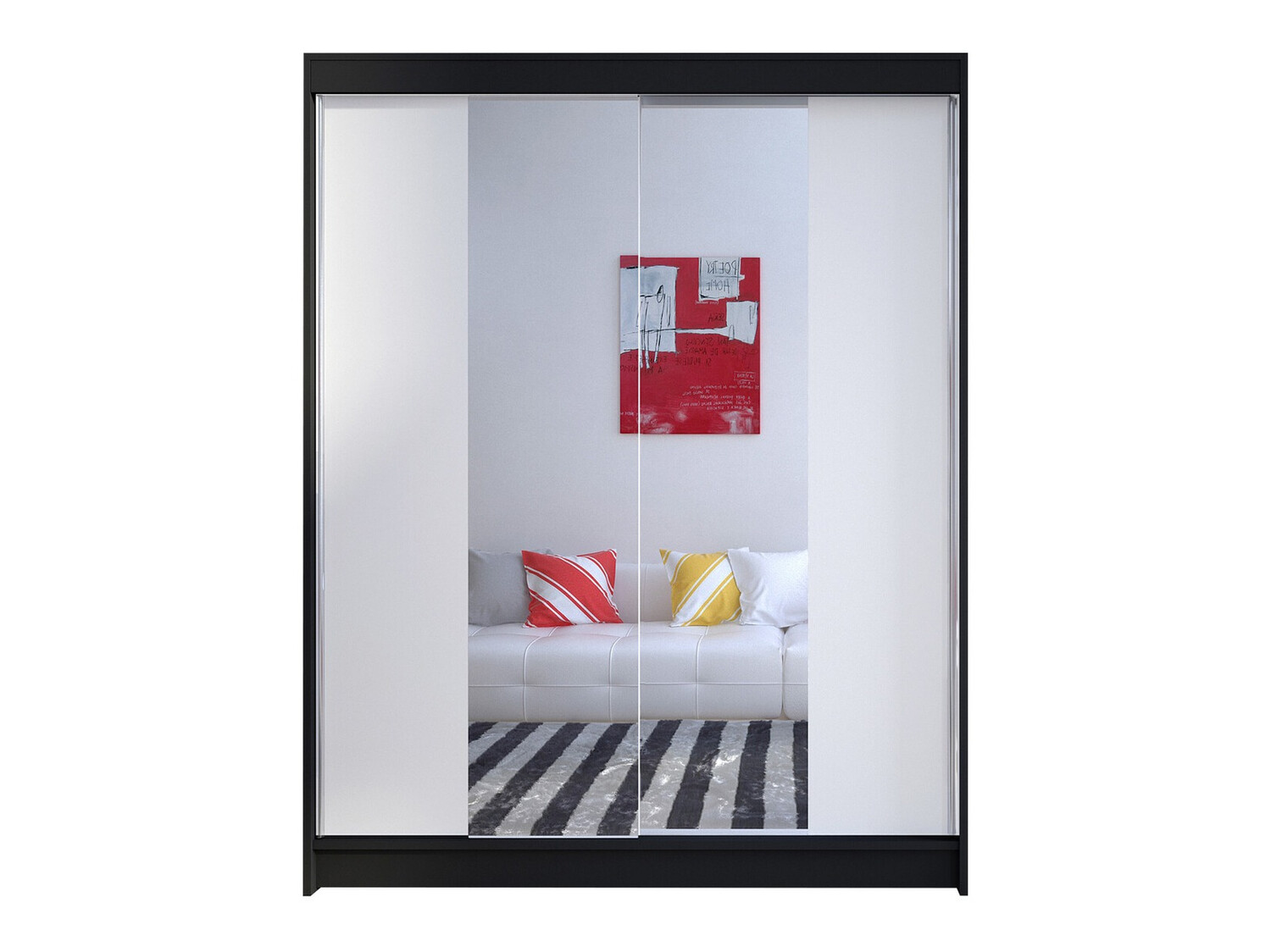 Armoire Closico Vastor II (Noir + Blanc)