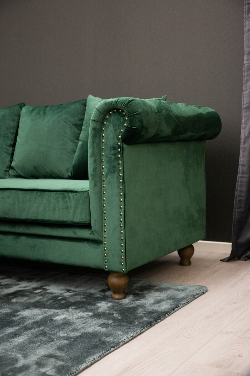 Canapé Chesterfield Dallas 255 (Vert)