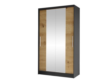 Armoire Closico 163 (Noir + Chêne Artisan)