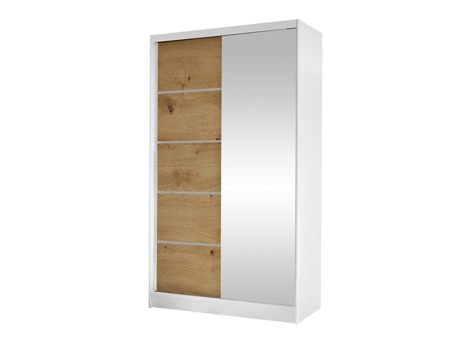 Armoire Closico Fractor III (Blanc + Chêne Artisan)